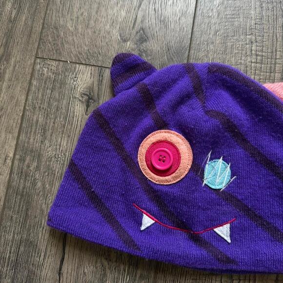 Vintage Y2K Bula Purple Monster Ear Beanie Skullcap Hat Cap main image 5